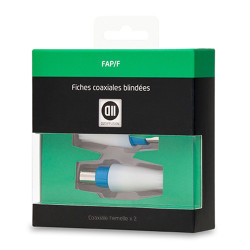 2 Fiches Coax Femelle 9 52mm