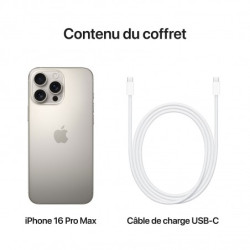 APPLE IPHONE 16 PRO MAX 256 GO Titane Natural