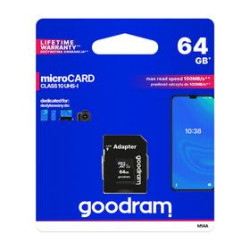CARTE MICRO SD 64G CLASS 10 HAUTE VITESSE GOODRAM