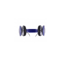 CASQUE FILAIRE CITY BLEU AVEC MICRO REBELTEC