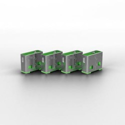 Clé USB et 4 bloqueurs de ports USB Vert