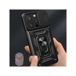 COQUE ARMOR IPHONE 15 PRO MAX NOIR AVEC CACHE CAMERA