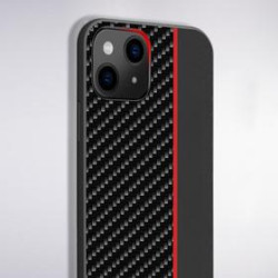 COQUE CARBONNE NOIRE LISERE ROUGE A03CORE