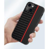 COQUE CARBONNE NOIRE LISERE ROUGE A03CORE