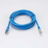 Câble RJ45 Male Male droit CAT6A F UTP Longueur 3M Bleu en