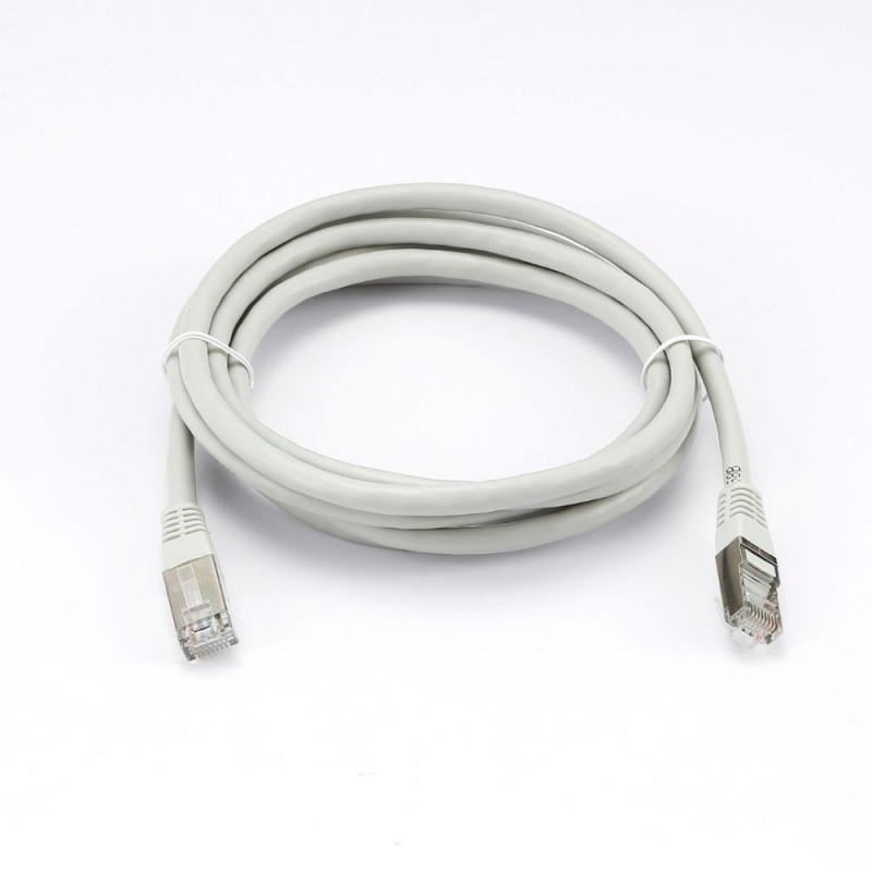 Câble RJ45 Male Male droit CAT6A S FTP Longueur 2M Gris en