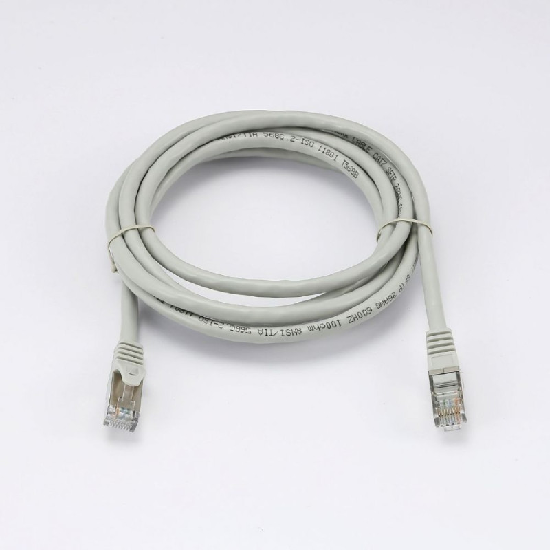 Câble RJ45 Male Male droit CAT7 S FTP Longueur 2M Gris en 