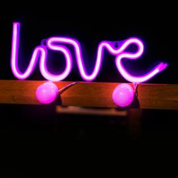 FOREVER MINI ENSEIGNE LED ROSE LOVE