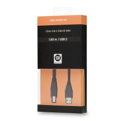 Câble USB 2 0 A mâle B mâle 1 80 m