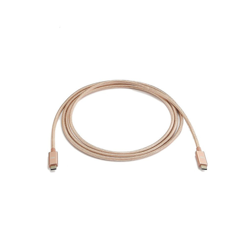Câble USB C mâle USB C mâle nylon 2 m USB 3 1 or rose très r