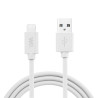 Câble USB Lightning en silicone 2m blanc