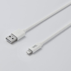 Câble USB Lightning en silicone 2m blanc