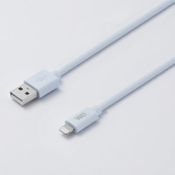 Câble USB Lightning en silicone 2m bleu