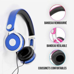 Casque enfant bleu 3 à 10 ans pliable réglable ergonomique lim