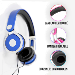 Casque enfant rose 3 à 10 ans pliable réglable ergonomique lim