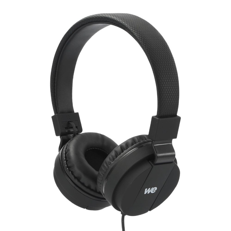 Casque filaire noir avec micro câble 1 20m arceau réglable