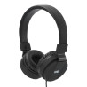 Casque filaire noir avec micro câble 1 20m arceau réglable