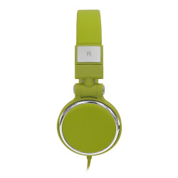 Casque filaire vert avec micro câble 1 50m arceau réglable effec
