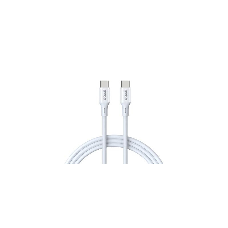 DATA CABLE TYPE C TO TYPE C 60W BWOO X282C BLANC