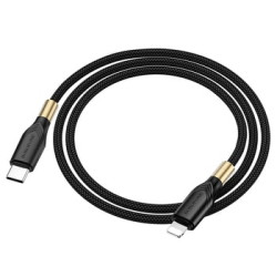 BOROPHONE DATA CABLE TYPE C TO LIGHTNING 20W 3A BX92 NOIR