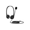 Casque Stereo HP Headset 400 Noir filaire cuir végétal idéal pou