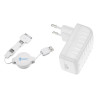Chargeur prise murale Heden 3en1 Micro usb 2 connectique apple