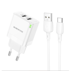 CHARGEUR 2 USB TYPE C 2 1A...