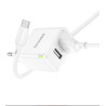 CHARGEUR 2 USB TYPE C 2 1A CABLE 1M BN15 BOROFONE BLANC