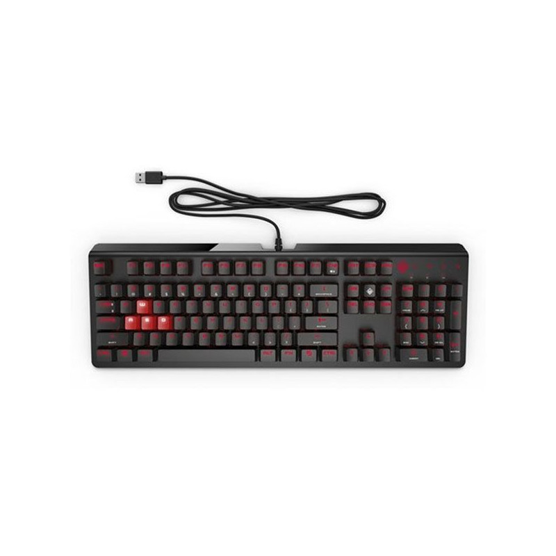 Clavier de jeu encodeur OMEN LED Noir Rouge commutateurs mécani
