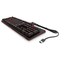 Clavier de jeu encodeur OMEN LED Noir Rouge commutateurs mécani