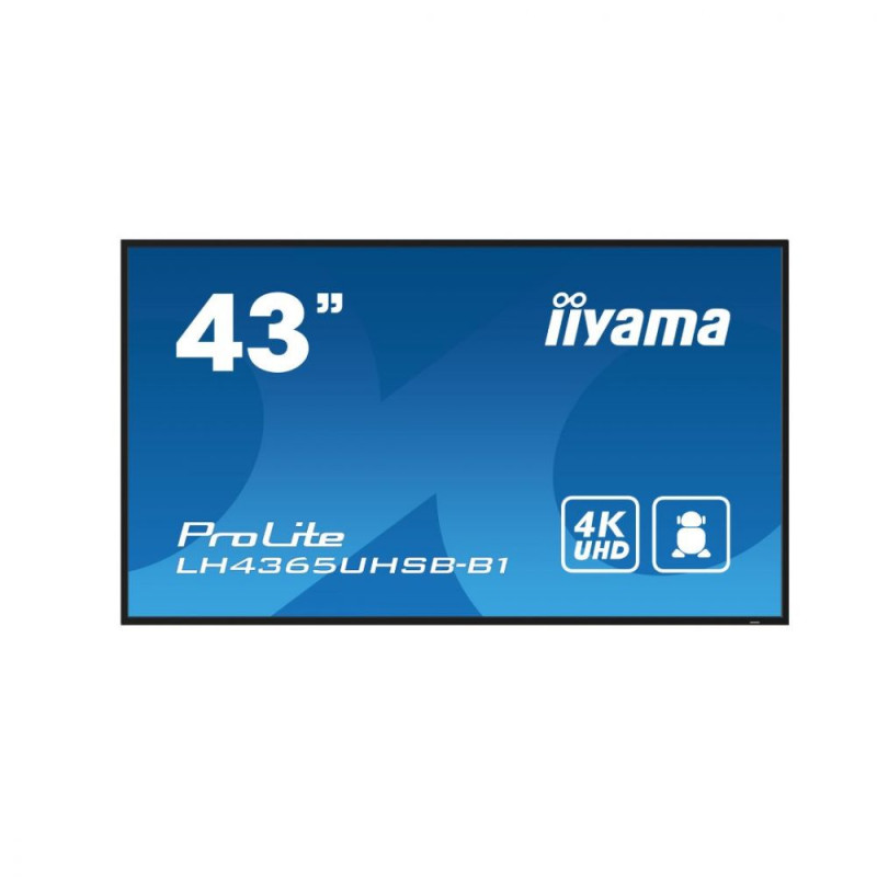 IIYAMA LFD 43 Noir dalle IPS 24 7 4K 3840x2160 16 9 2xHDMI 2xUS