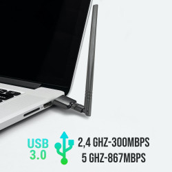 CLE WIFI 1200Mbps DUAL BAND USB 3 0 300Mb s en 2 4G 867Mb s en 
