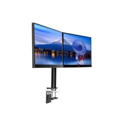 Support de bureau flexible pour 2 écrans pneumatique et réglab