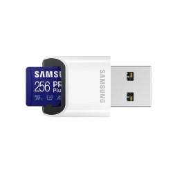 CARTE MEMOIRE SAMSUNG 256 Go MICRO SD PRO PLUS avec lecteur USB 
