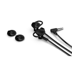 Ecouteurs HP 150 Noir Fourni avec un micro en ligne et un bouton
