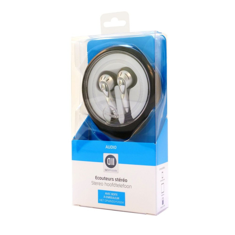  Ecouteurs Jack 3 5mm Boîte à enrouleur 1 10 m Fiches Or D2 