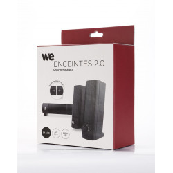 Enceinte PC WE 2 0 2 x 2 5W Transformation barre de son Port USB