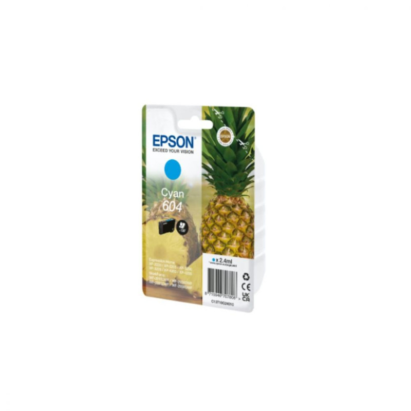 EPSON Cartouche Ananas encre 604 Cyan 2 4ml Alarme