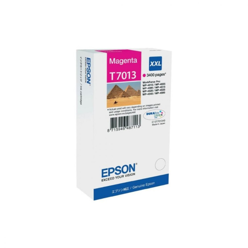 EPSON Cartouche Encre Magenta T7013 XXL 3 400 pages