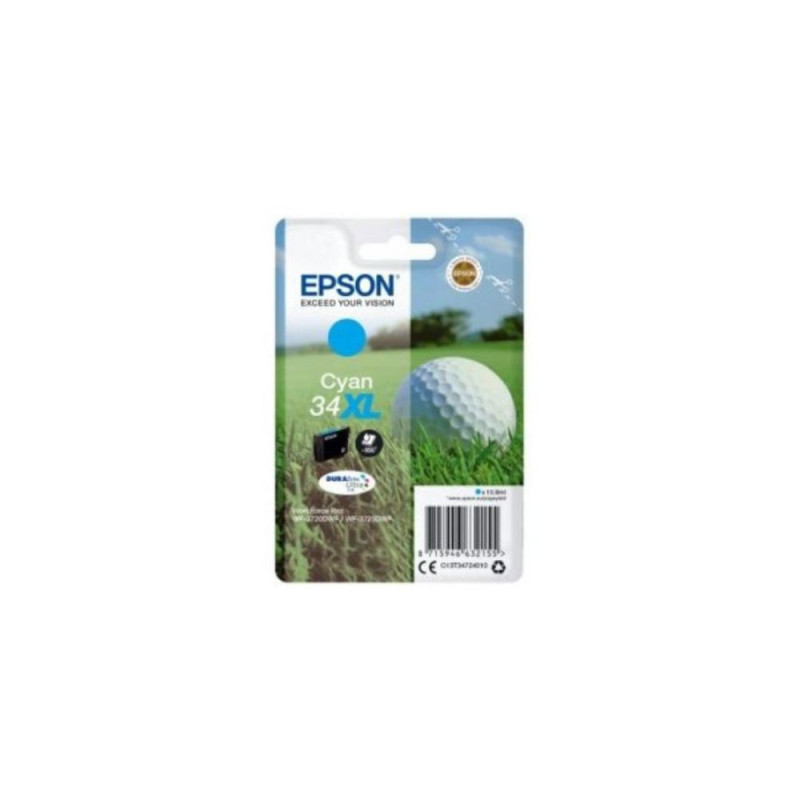 EPSON Cartouche Golf 34XL Encre Durabrite Cyan 10 8ml