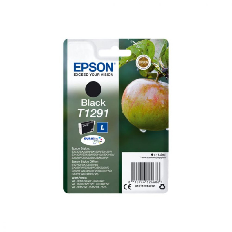 EPSON Cartouche Pomme T1291 Encre DURABrite Ultra Noir 11 2ml