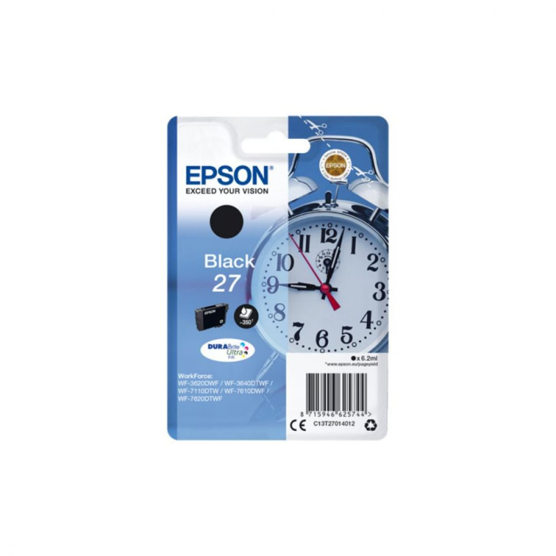 EPSON Cartouche Réveil 27 Encre Durabrite Noir 6 2ml