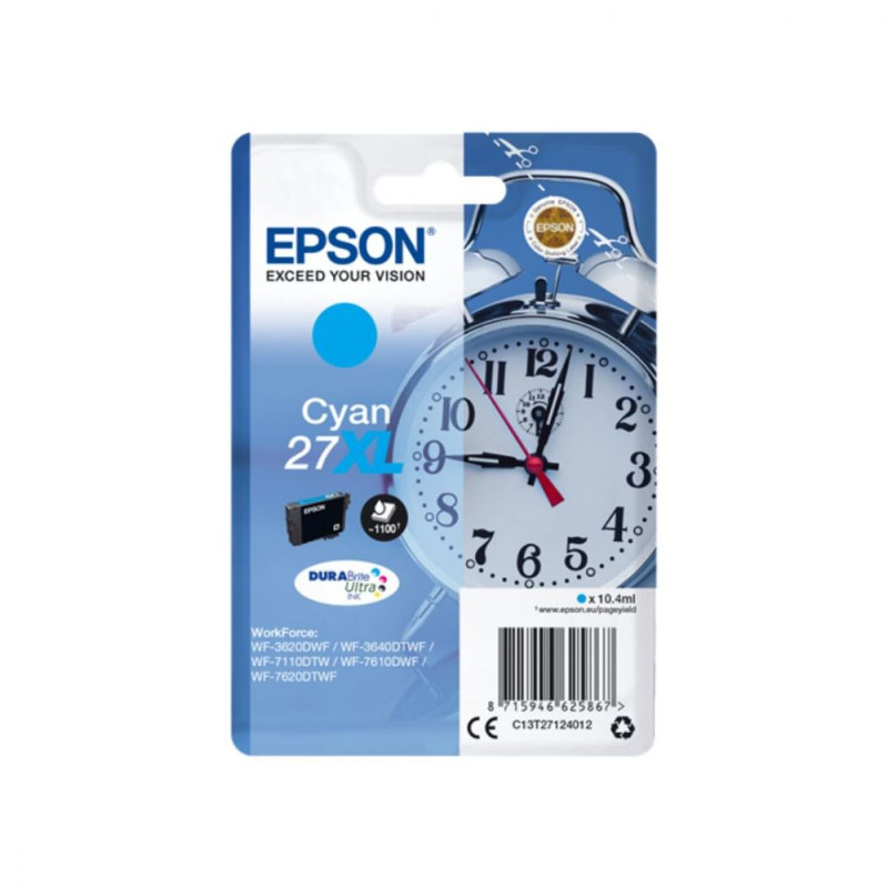 EPSON Cartouche Réveil 27XL Encre Durabrite Magenta XL 10 4ml