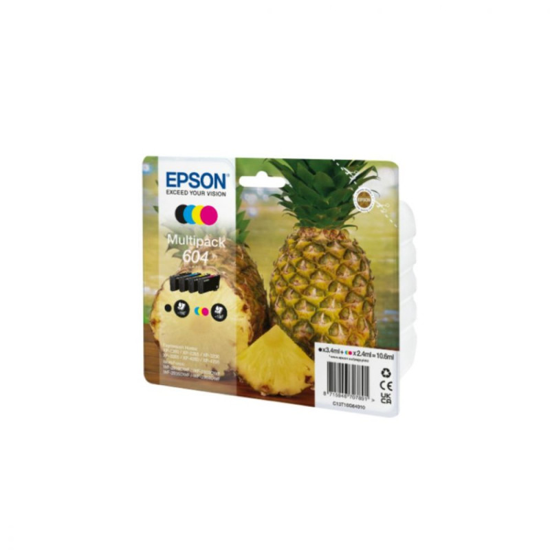 EPSON Multipack 4 colours Ananas 604 Ink 1 x 3 4 ml Black 3 x 2