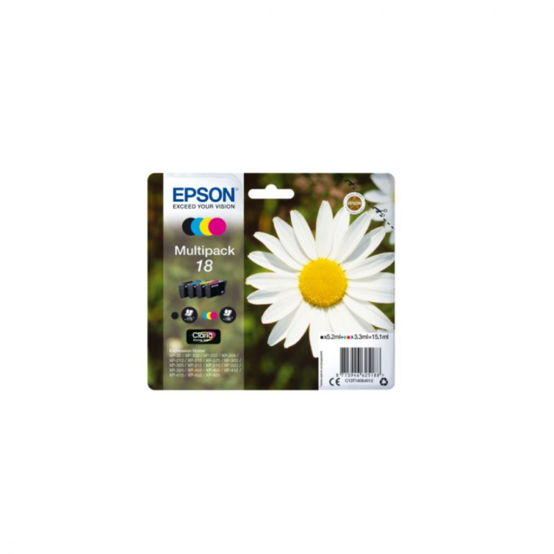 EPSON Multipack Pâquerette 18 Encres Claria Home 5 2ml noire 3 