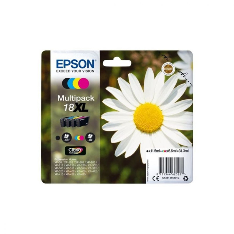 EPSON Multipack Pâquerette 18XL Encres Claria Home N C M J XL 31