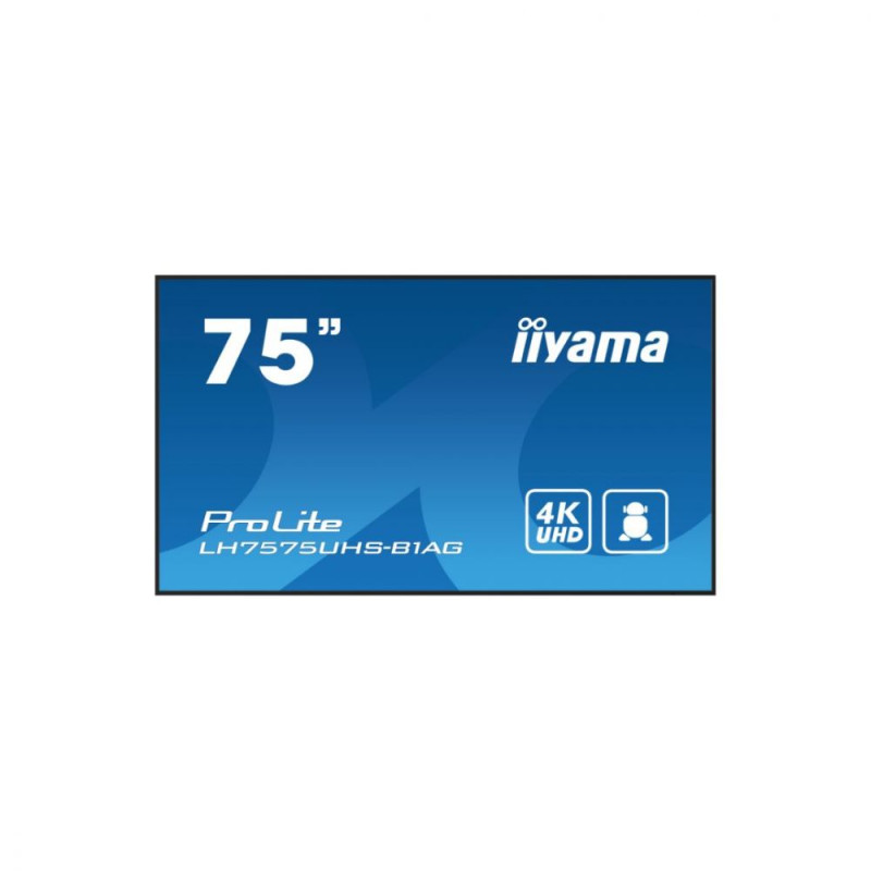 IIYAMA LFD 75 dalle IPS 24 7 3840x2160 3xHDMI HP 2x10W 1xDP 2xU