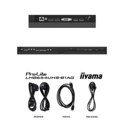IIYAMA LFD 86 dalle IPS 24 7 3840x2160 1xDVI 1xVGA 3xHDMI 2xHP 