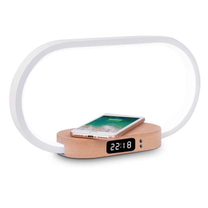 Lampe de chevet avec chargeur induction à 10W lumiosité réglab