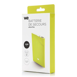  Batterie de secours 3200mAh vert 1 port USB 1A bouton tacti